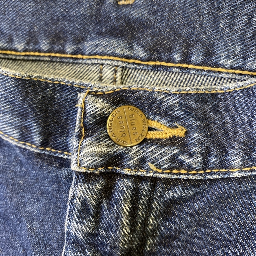 VTG Wrangler Blues Jeans Women 12x32 Blue Denim 100% Cotton WB101AD Tapered 90's - Picture 5 of 11